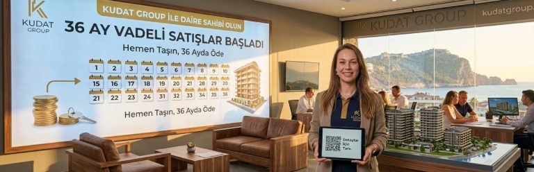36 Aya Varan Vade İmkanıyla Alanya’da Ev Sahibi Olun